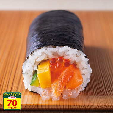 北海道いくら入りサーモンえび太巻