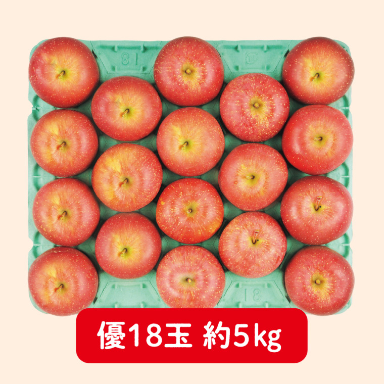 あづみ産　サンふじりんご（優 5kg 18玉）