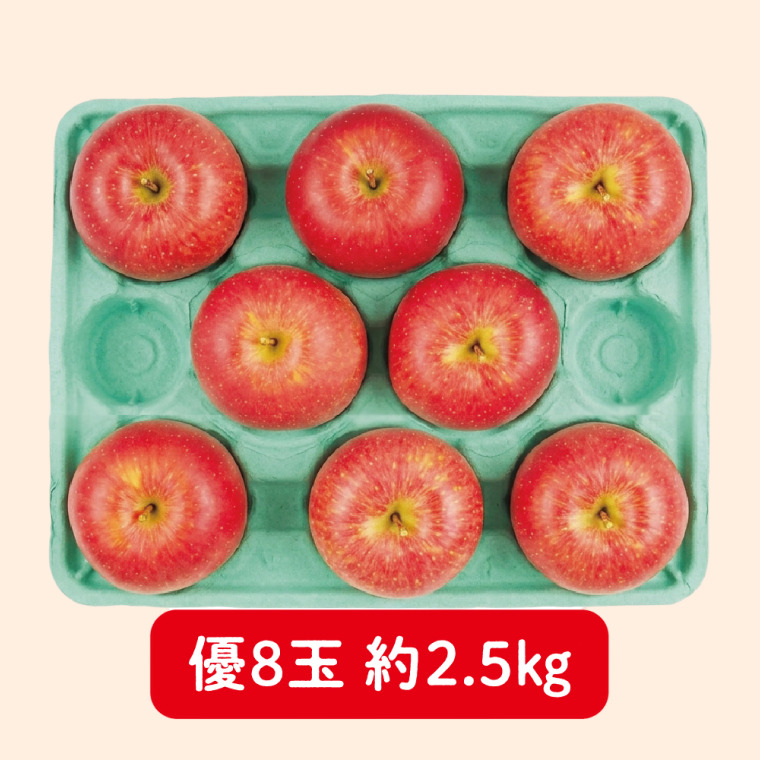 あづみ産　サンふじりんご（優 2.5kg 8玉）