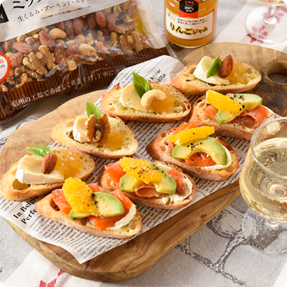 ２種のチーズのタルティーヌ